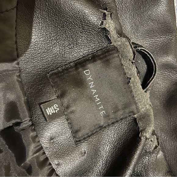 DYNAMITE faux leather bomber jacket - Picture 4 of 4